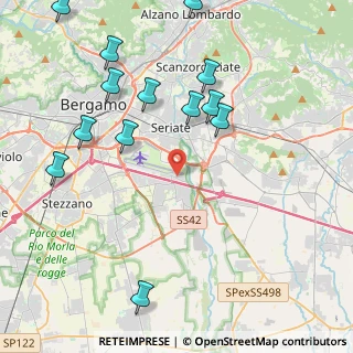 Mappa Via A. Maj, 24050 Grassobbio BG, Italia (4.97077)