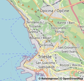 Mappa 34135 Trieste TS, Italia (1.7175)