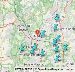 Mappa Via Santi Aimo e Vermondo, 20821 Meda MB, Italia (4.3875)