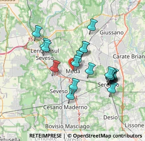 Mappa Via Santi Aimo e Vermondo, 20821 Meda MB, Italia (3.204)