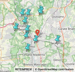 Mappa Corso Giacomo Matteotti, 20821 Meda MB, Italia (3.81545)