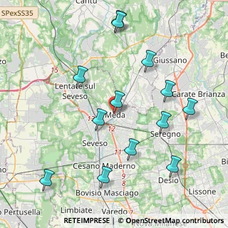 Mappa Via Santi Aimo e Vermondo, 20821 Meda MB, Italia (4.46154)
