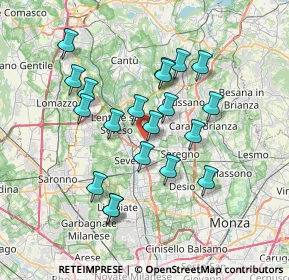 Mappa Corso Giacomo Matteotti, 20821 Meda MB, Italia (6.4935)