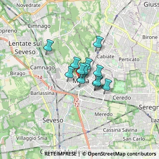 Mappa Via Santi Aimo e Vermondo, 20821 Meda MB, Italia (0.89769)