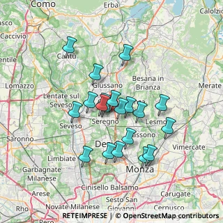 Mappa Piazza Clerici, 20833 Giussano MB, Italia (5.7935)