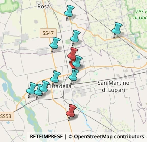 Mappa Viale dell' Industria, 35013 Cittadella PD, Italia (3.60538)