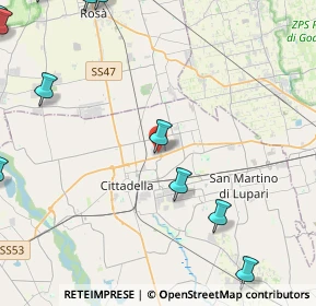 Mappa Viale dell' Industria, 35013 Cittadella PD, Italia (6.99833)