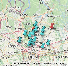 Mappa Via Benvenuto Cellini, 20831 Seregno MB, Italia (9.885)