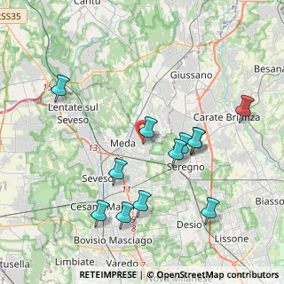 Mappa Via San Giusto, 20821 Meda MB, Italia (4.03917)