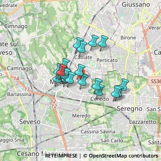 Mappa Via San Giusto, 20821 Meda MB, Italia (1.2735)