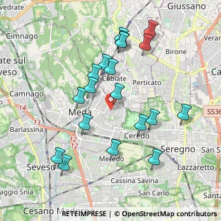 Mappa Via San Giusto, 20821 Meda MB, Italia (1.94895)
