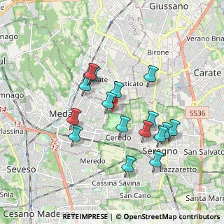 Mappa Via Friuli, 22060 Cabiate CO, Italia (1.65438)