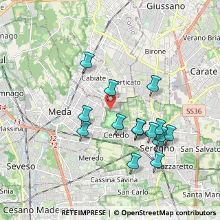 Mappa Via Friuli, 22060 Cabiate CO, Italia (1.86067)