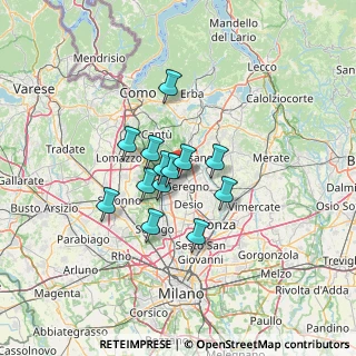 Mappa Via Friuli, 22060 Cabiate CO, Italia (8.89538)