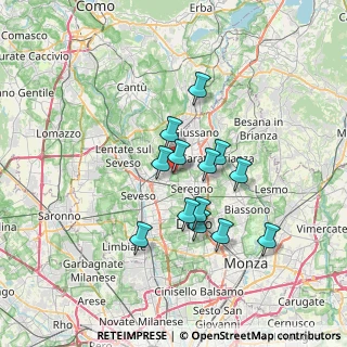 Mappa Via Friuli, 22060 Cabiate CO, Italia (5.64692)