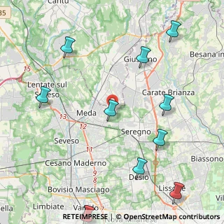 Mappa Via Friuli, 22060 Cabiate CO, Italia (5.74818)