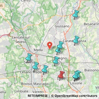 Mappa Via Friuli, 22060 Cabiate CO, Italia (4.80667)