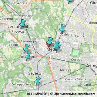 Mappa Via Vignoni, 20821 Meda MB, Italia (2.15917)