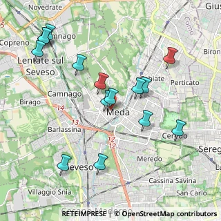 Mappa Via Vignoni, 20821 Meda MB, Italia (2.144)