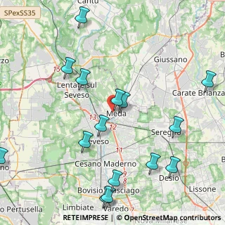 Mappa Via Vignoni, 20821 Meda MB, Italia (5.05467)