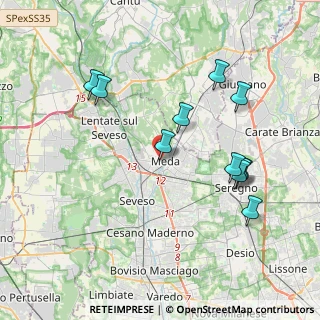 Mappa Via Vignoni, 20821 Meda MB, Italia (3.93545)