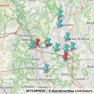 Mappa Viale Rimembranze, 20821 Meda MB, Italia (3.32)