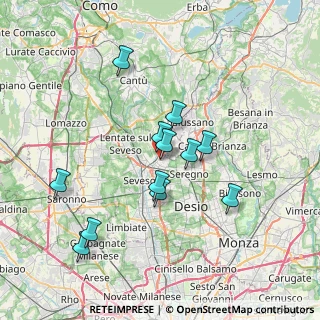 Mappa Viale Rimembranze, 20821 Meda MB, Italia (6.575)