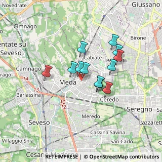 Mappa Viale Rimembranze, 20821 Meda MB, Italia (1.31)