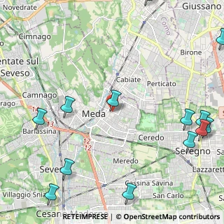 Mappa Viale Rimembranze, 20821 Meda MB, Italia (3.19692)
