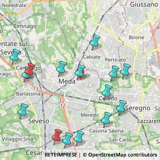 Mappa Viale Rimembranze, 20821 Meda MB, Italia (2.584)