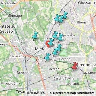 Mappa Viale Rimembranze, 20821 Meda MB, Italia (1.53455)
