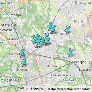 Mappa Viale Rimembranze, 20821 Meda MB, Italia (1.385)