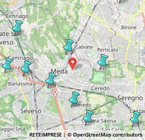 Mappa Viale Rimembranze, 20821 Meda MB, Italia (2.90818)