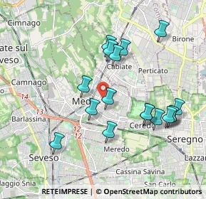 Mappa Viale Rimembranze, 20821 Meda MB, Italia (1.88059)