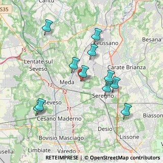 Mappa Viale dell'Artigianato, 20821 Meda MB, Italia (3.71364)