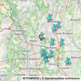 Mappa Viale dell'Artigianato, 20821 Meda MB, Italia (3.88273)