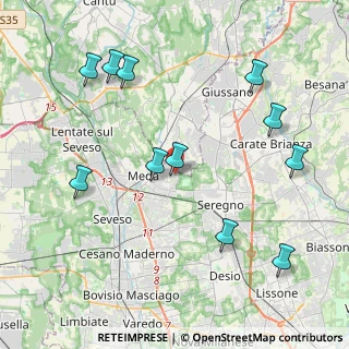 Mappa Viale dell'Artigianato, 20821 Meda MB, Italia (4.61091)