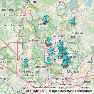 Mappa Via XX Settembre, 20821 Meda MB, Italia (7.342)