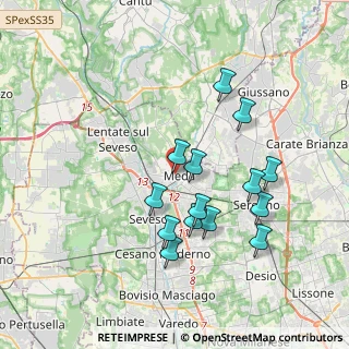 Mappa Via XX Settembre, 20821 Meda MB, Italia (3.42571)