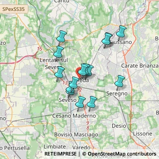 Mappa Via XX Settembre, 20821 Meda MB, Italia (2.86067)