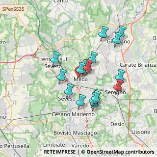 Mappa Via XX Settembre, 20821 Meda MB, Italia (3.11625)