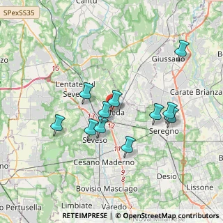 Mappa Via XX Settembre, 20821 Meda MB, Italia (3.27909)
