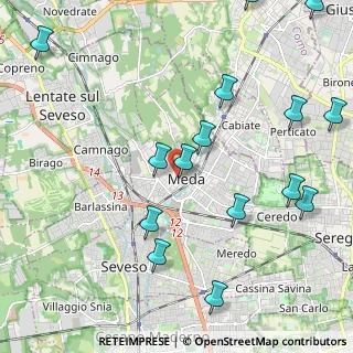 Mappa Via XX Settembre, 20821 Meda MB, Italia (2.61667)