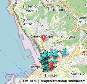 Mappa 34135 Trieste TS, Italia (1.0365)