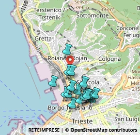 Mappa 34135 Trieste TS, Italia (0.8945)
