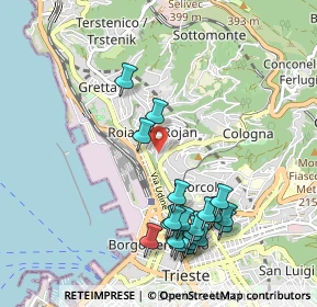 Mappa 34135 Trieste TS, Italia (1.074)