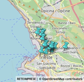 Mappa 34135 Trieste TS, Italia (0.98813)