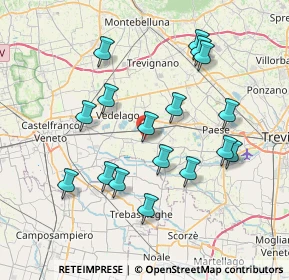 Mappa Via S. Filippo Neri, 31050 Vedelago TV, Italia (7.36118)