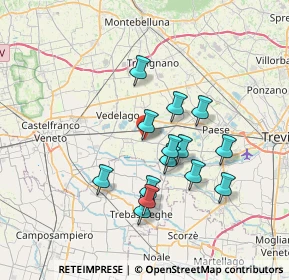 Mappa Via S. Filippo Neri, 31050 Vedelago TV, Italia (6.17786)