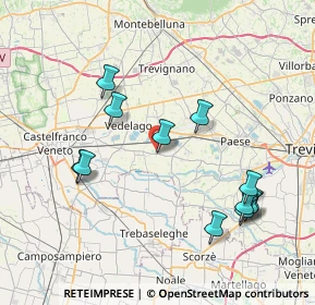 Mappa Via S. Filippo Neri, 31050 Vedelago TV, Italia (8.17833)